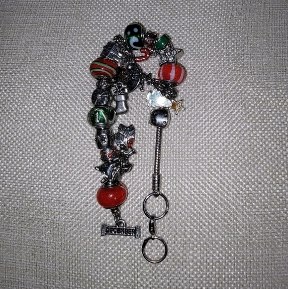 Willabee & Ward December Merry Christmas charm bracelet silver red and green - Picture 4 of 12